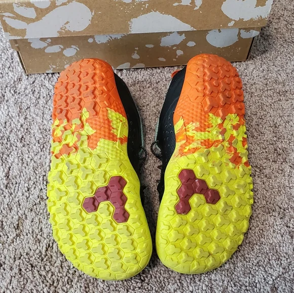 Vivo barefoot Kids Shoes - Black and Yellow, Orange, Blue. Size 10 Toddler. - Picture 2 of 5